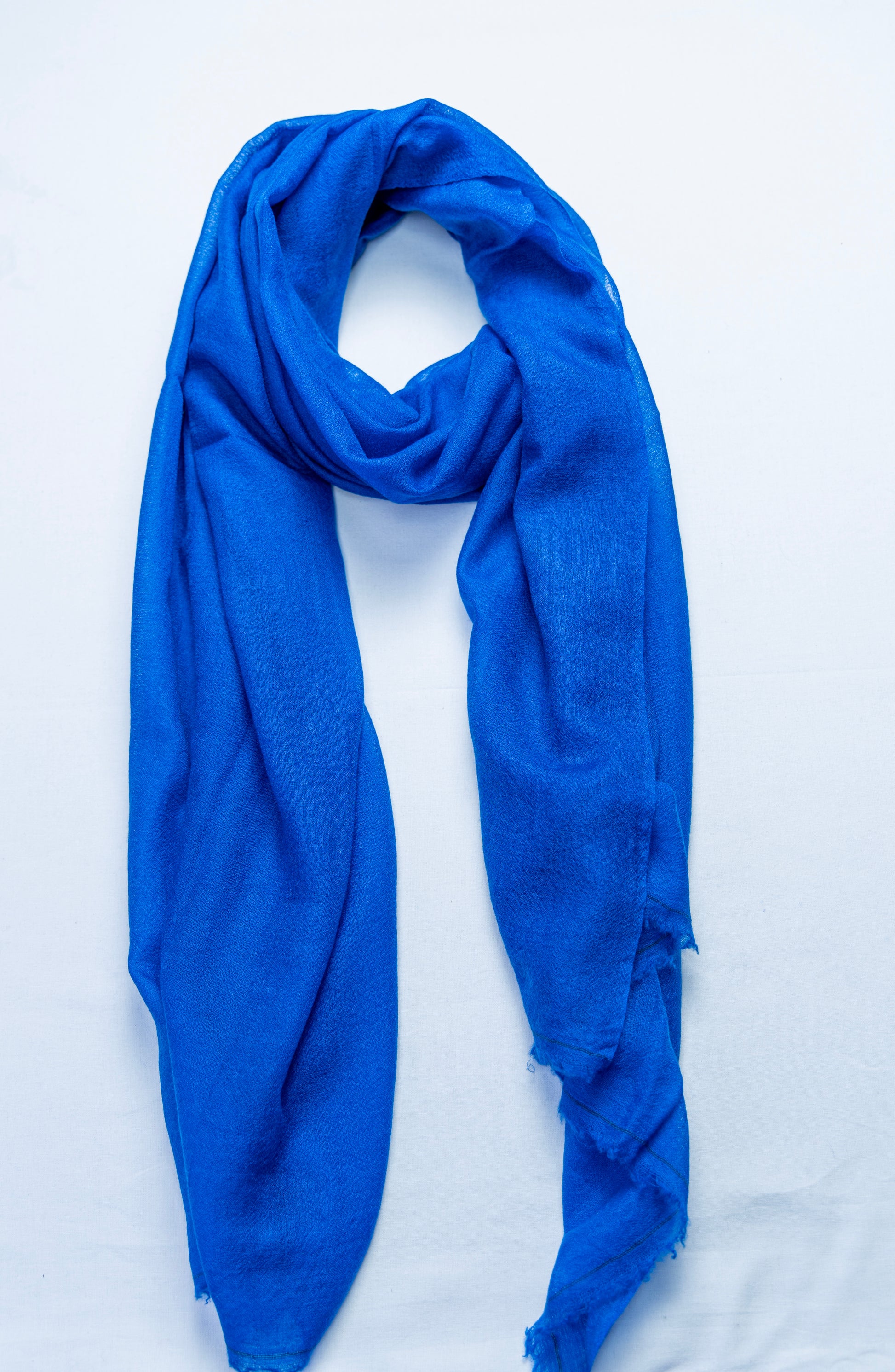 Royal Sapphire Blue Scarf - Soft Cashmere Scarf for Elegant Style & Warmth